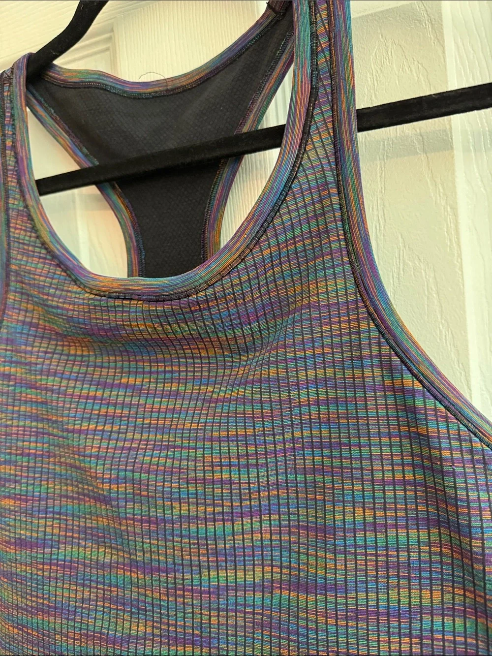 LULULEMON Ebb to Street Racerback Tank Multicolor Rainbow Size 14